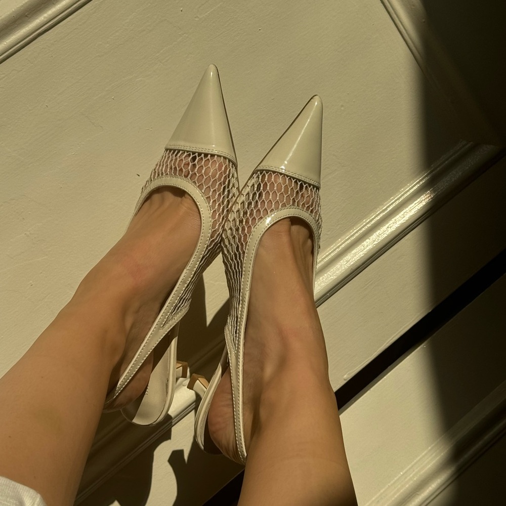 Tony Bianco kitten heels white bridal